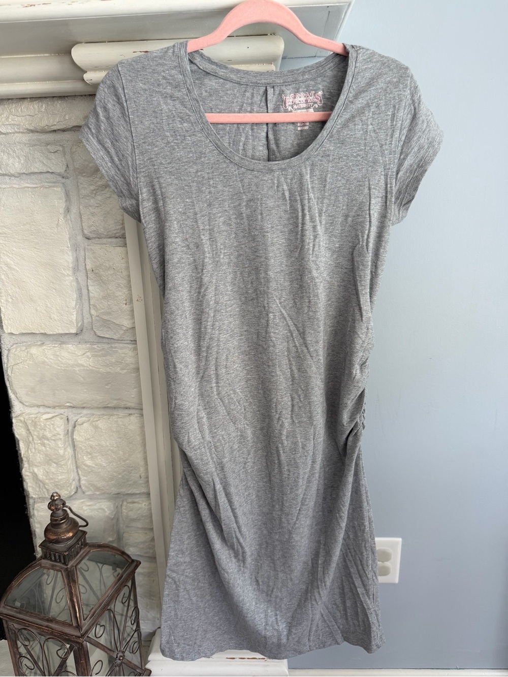 Great Expectations Gray Maternity TShirt Dress